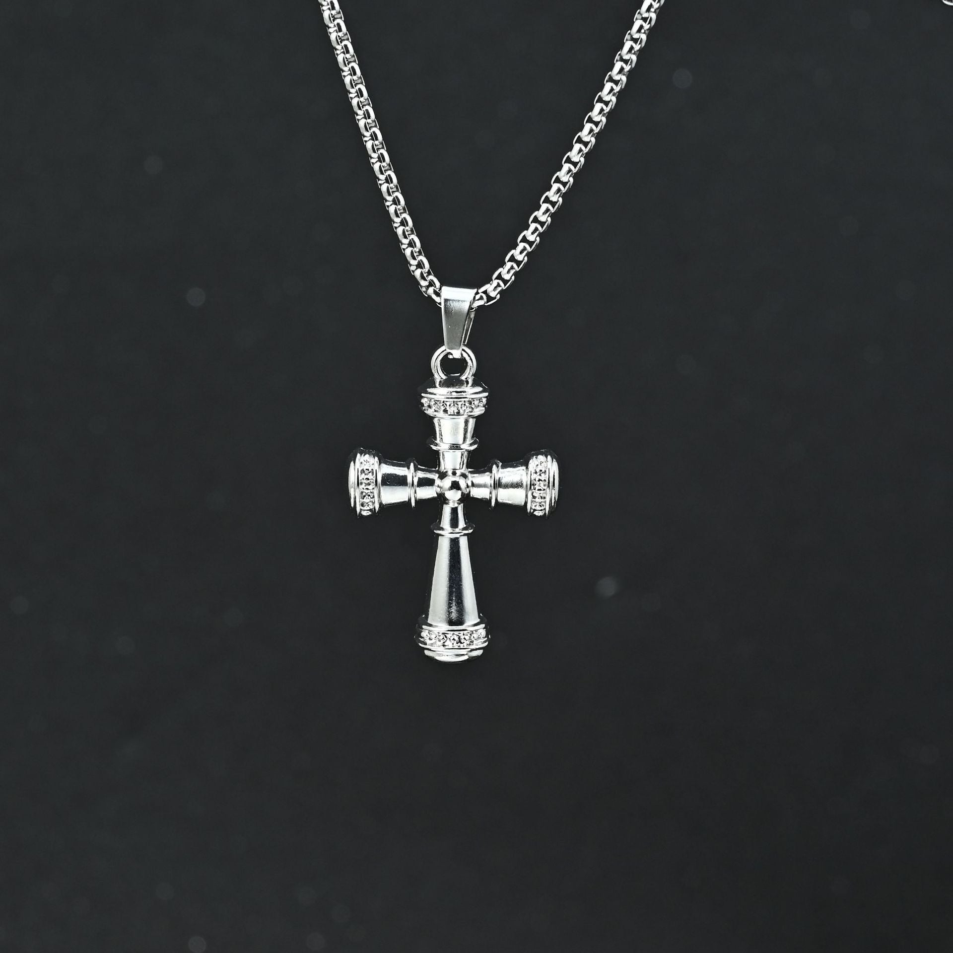 Wholesale Hip Hop Street Style Alloy Cross Pendant Necklace Fashion Accessory For Gift And Boutique Resale