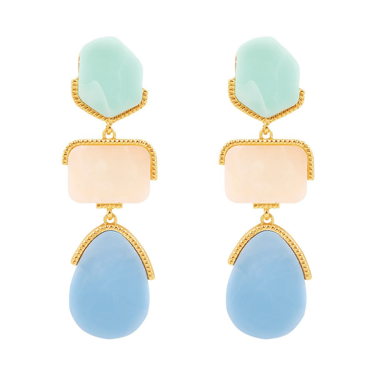 Wholesale  Retro Personalized Irregular Alloy Earrings