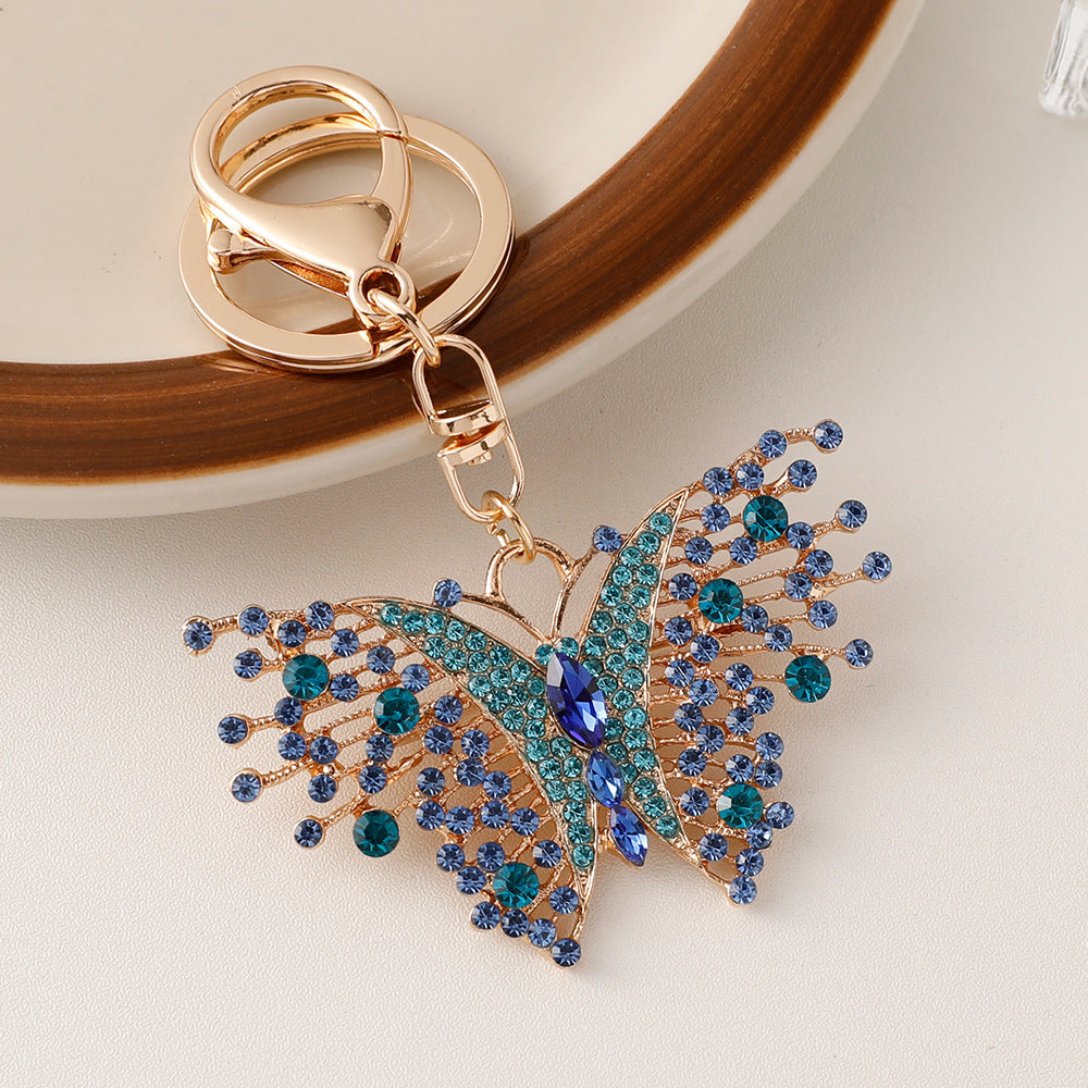 Wholesale Vintage Alloy Diamond Butterfly Metal Keychain ACC-KC-CH056