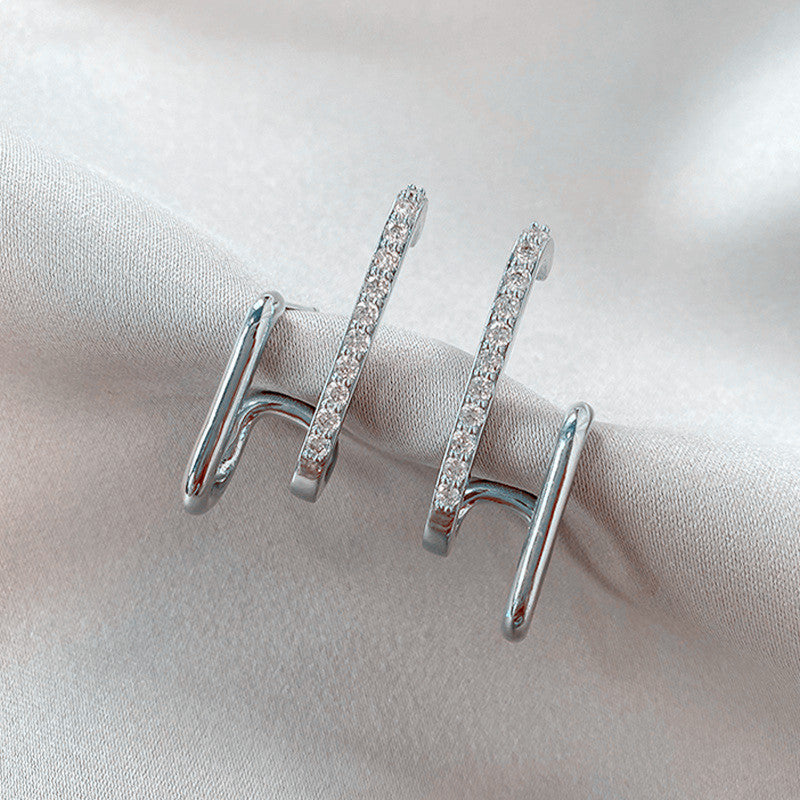 Wholesale S925 silver needle metal luxury earrings