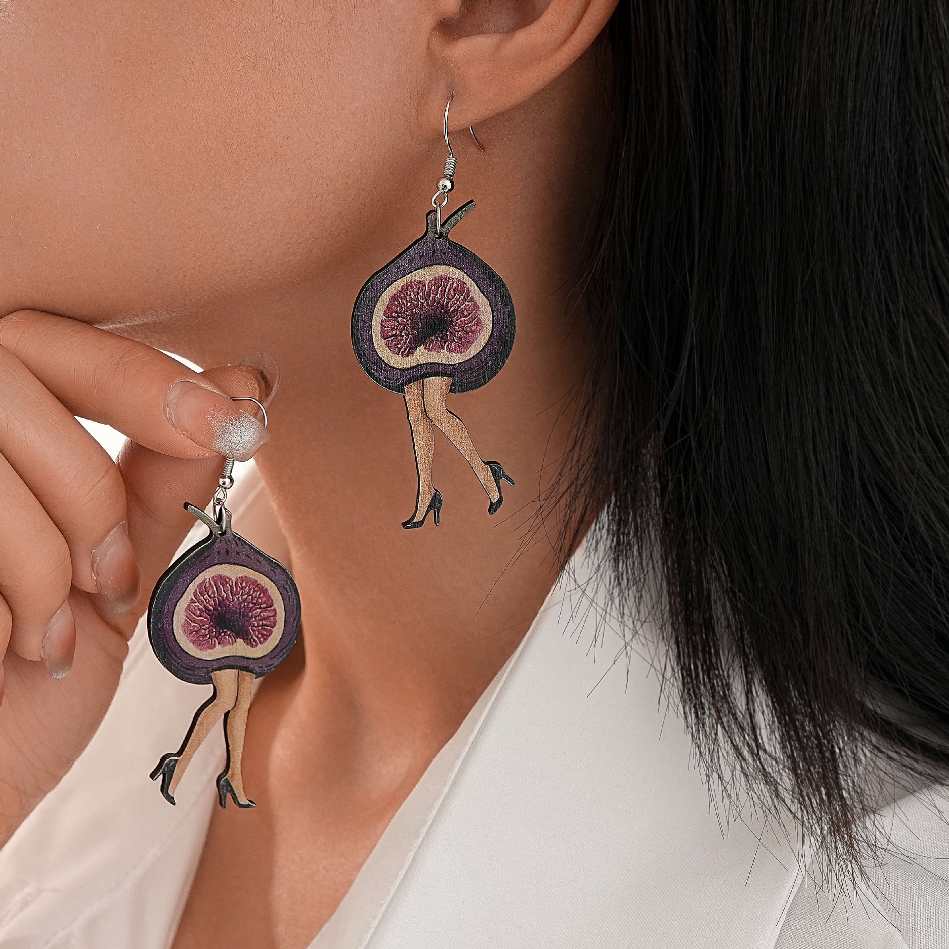 Wholesale Love cross geometric earrings