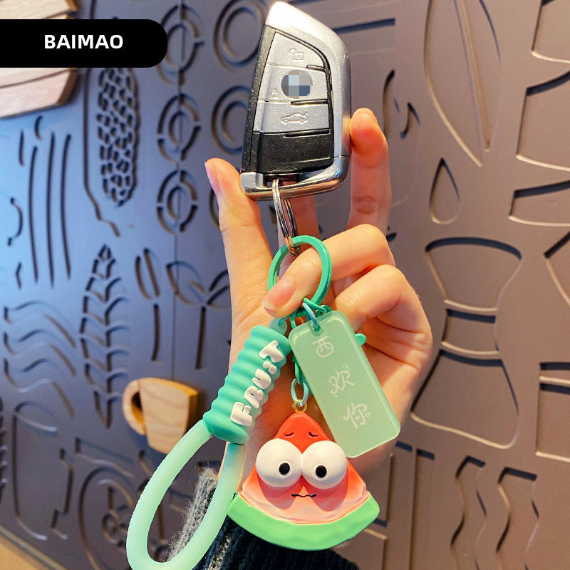Wholesale cartoon cute flower fruit and vegetable series keychain