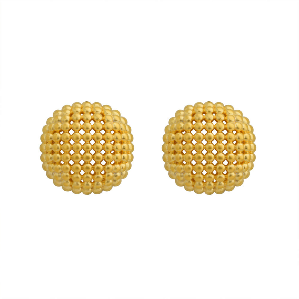 Wholesale Geometric Hollow Ball Earrings