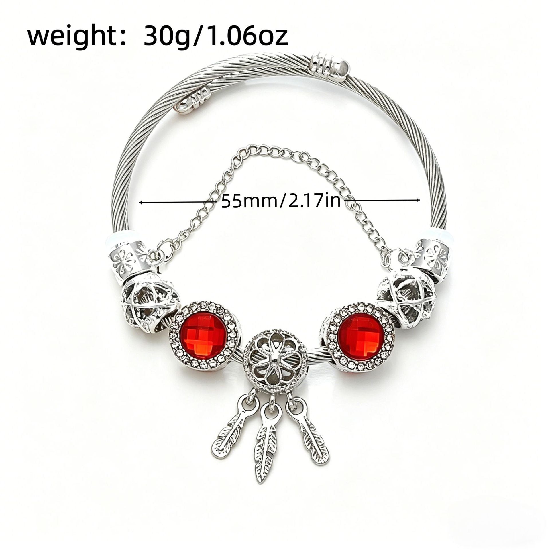 Wholesale Stainless Steel Sparkling Dreamcatcher Bead Bracelet Geometric Starry Design Women' s Fashion Accessory