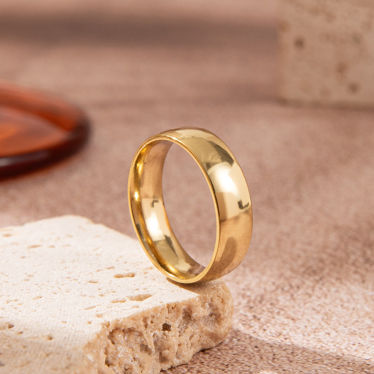 Wholesale  stainless steel ring 18K minimalist ring