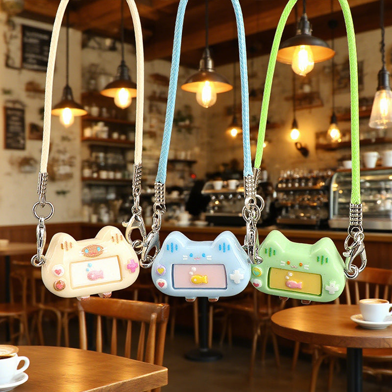 Wholesale Cute cat resin mini game console pendant Keychains