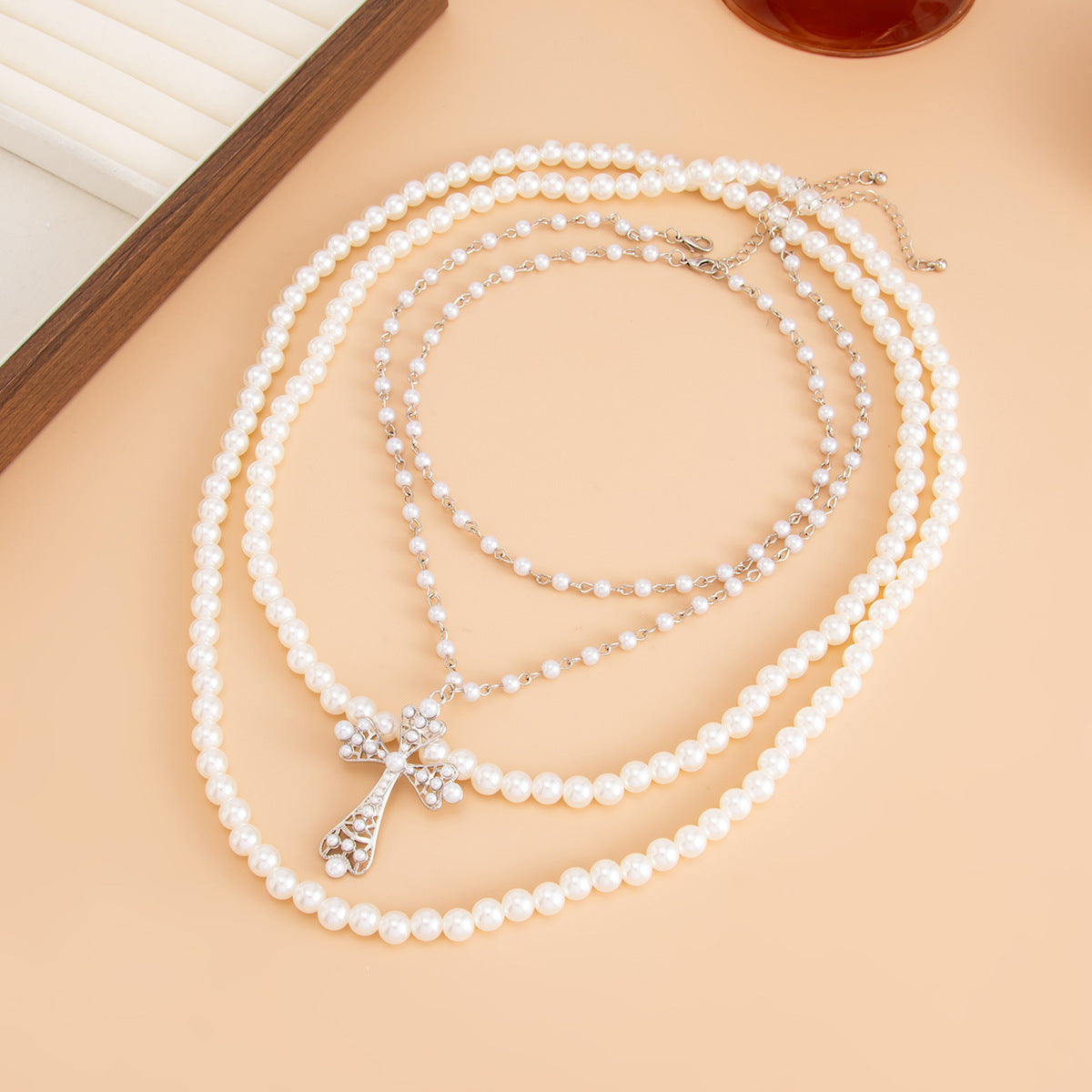 Wholesale Punk Hip-Hop Style Metal Cross Pendant Necklace