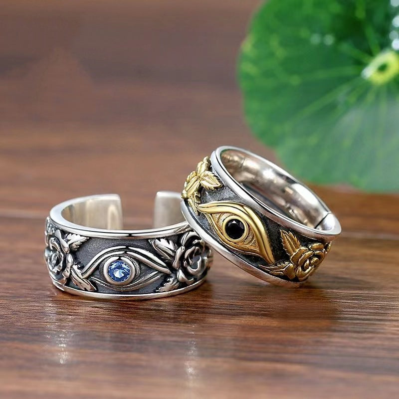 Wholesale Vintage Eye of Horus Ring Unisex Adjustable Metal Fashion Accessory