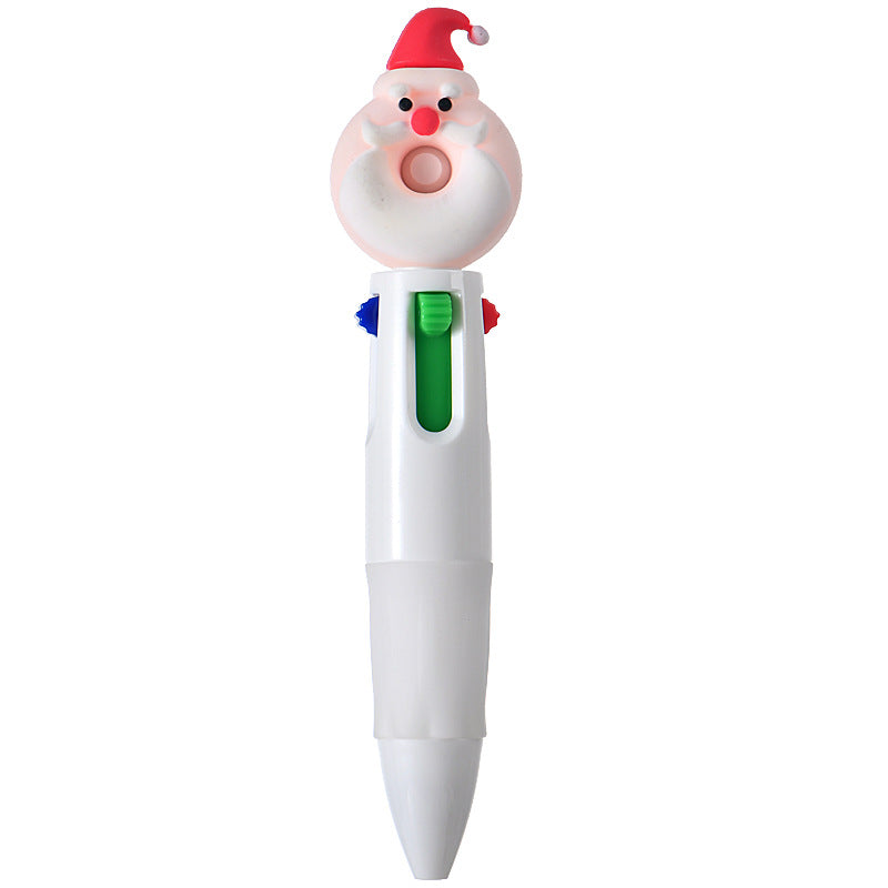Wholesale Cute cartoon Christmas four-color ballpoint pen