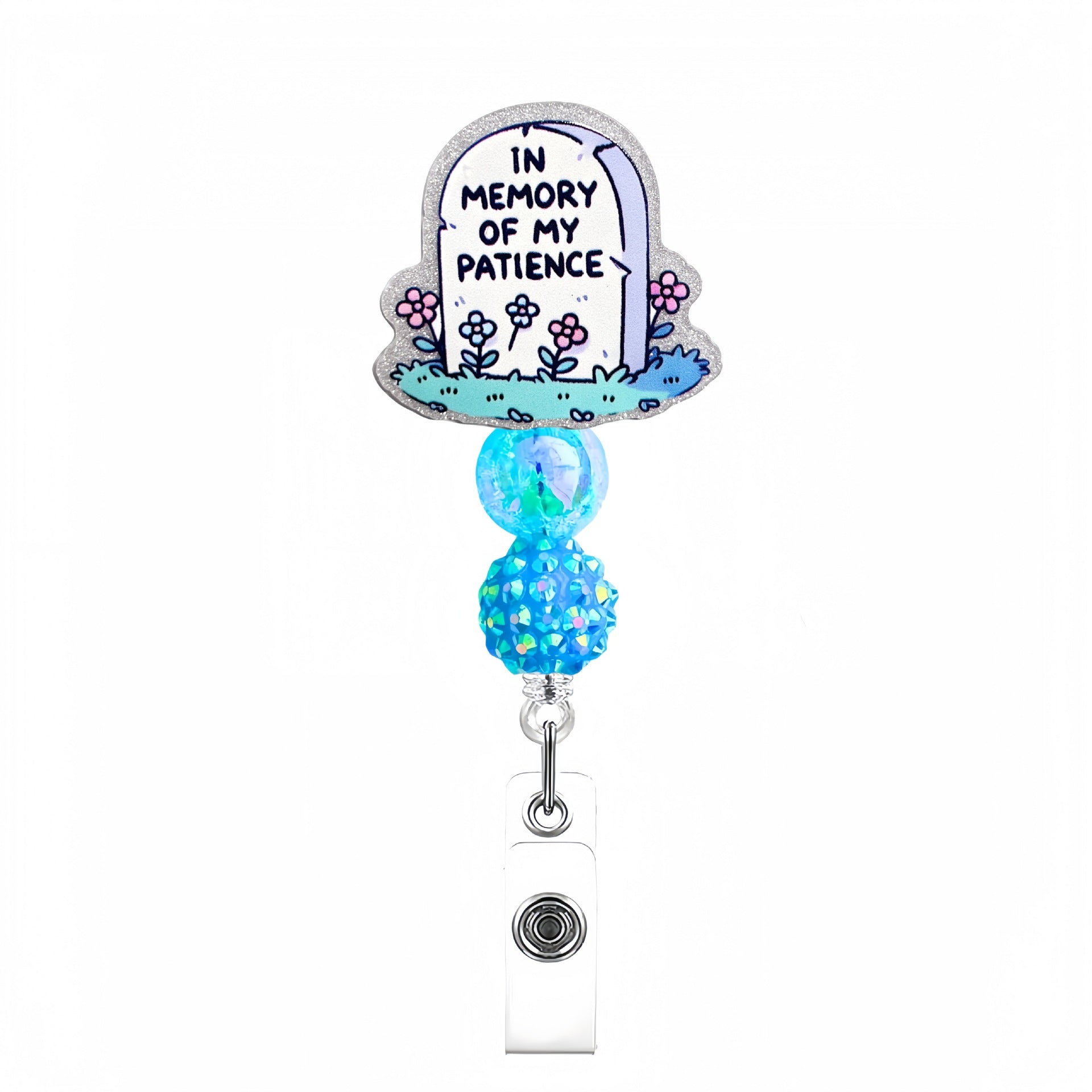 Wholesale Diamond ball with beads Badge Reels Keychains