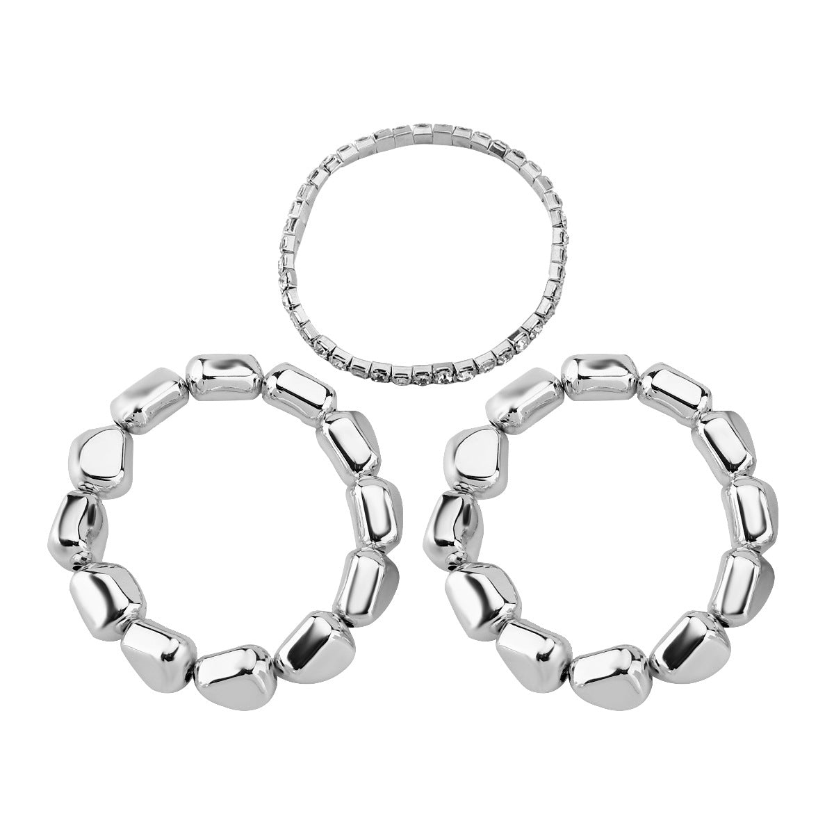 Wholesale Metal Irregular Geometry Bracelet  Rhinestone Bracelet