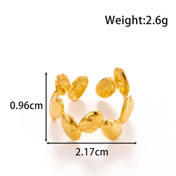 Wholesale  Titanium Steel Advanced Sense Personality Butterfly Chain Opening Adjustable Ring