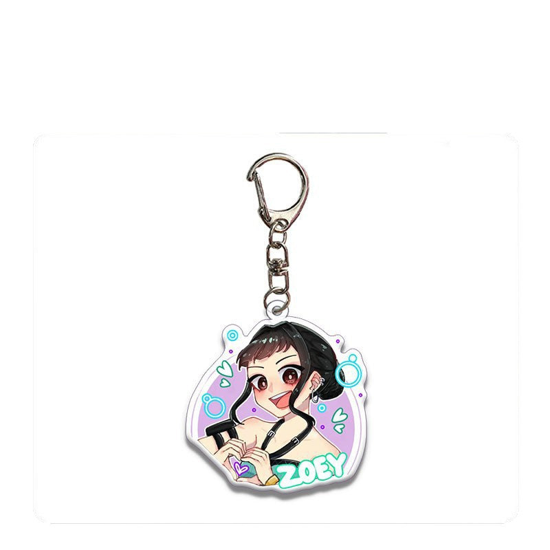 Wholesale kpop anime acrylic keychain