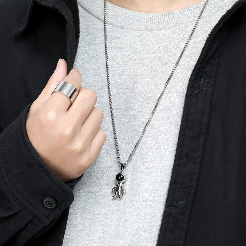 Wholesale Astronaut Spaceman Titanium Steel Necklaces  ACC-NE-Leis010