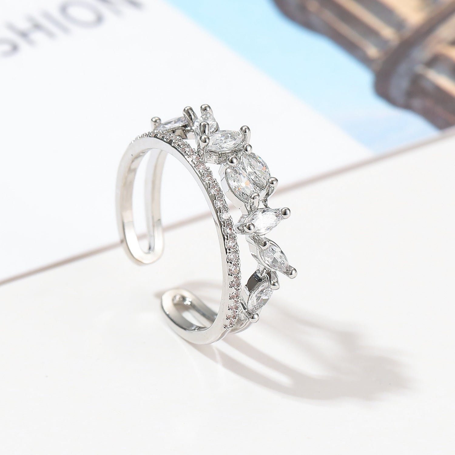 Wholesale minimalist metal stacked ring