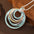 Wholesale  Enamel Ring Hollow Geometric Line Pendant Personalized  Necklace