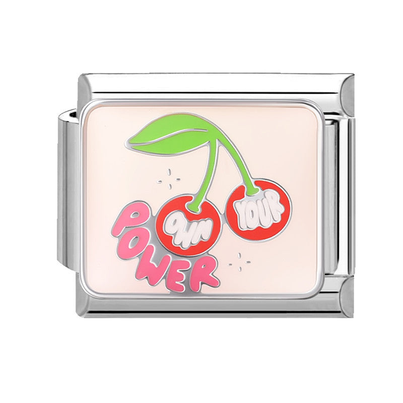 Wholesale Italian Charm Bracelet 9mm DIY Splicing Text Series Stainless Steel Composable Bracelet