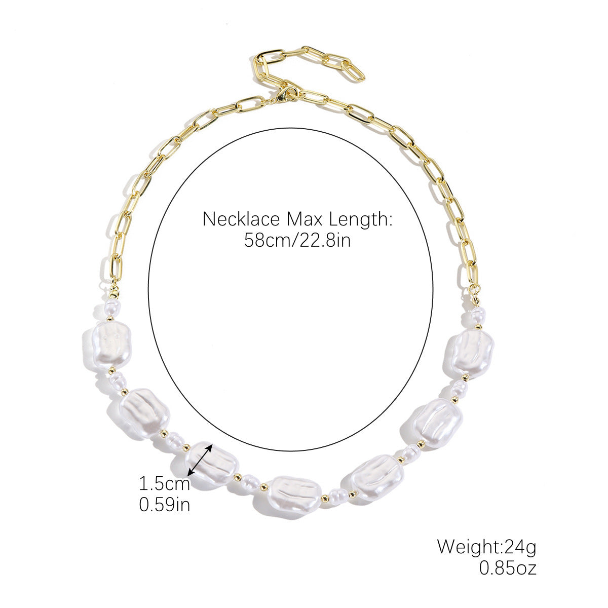 Wholesale Multi-Layered Baroque Imitation Flat Pearl Necklace Light Luxury and High-End Pearl Necklace for Women