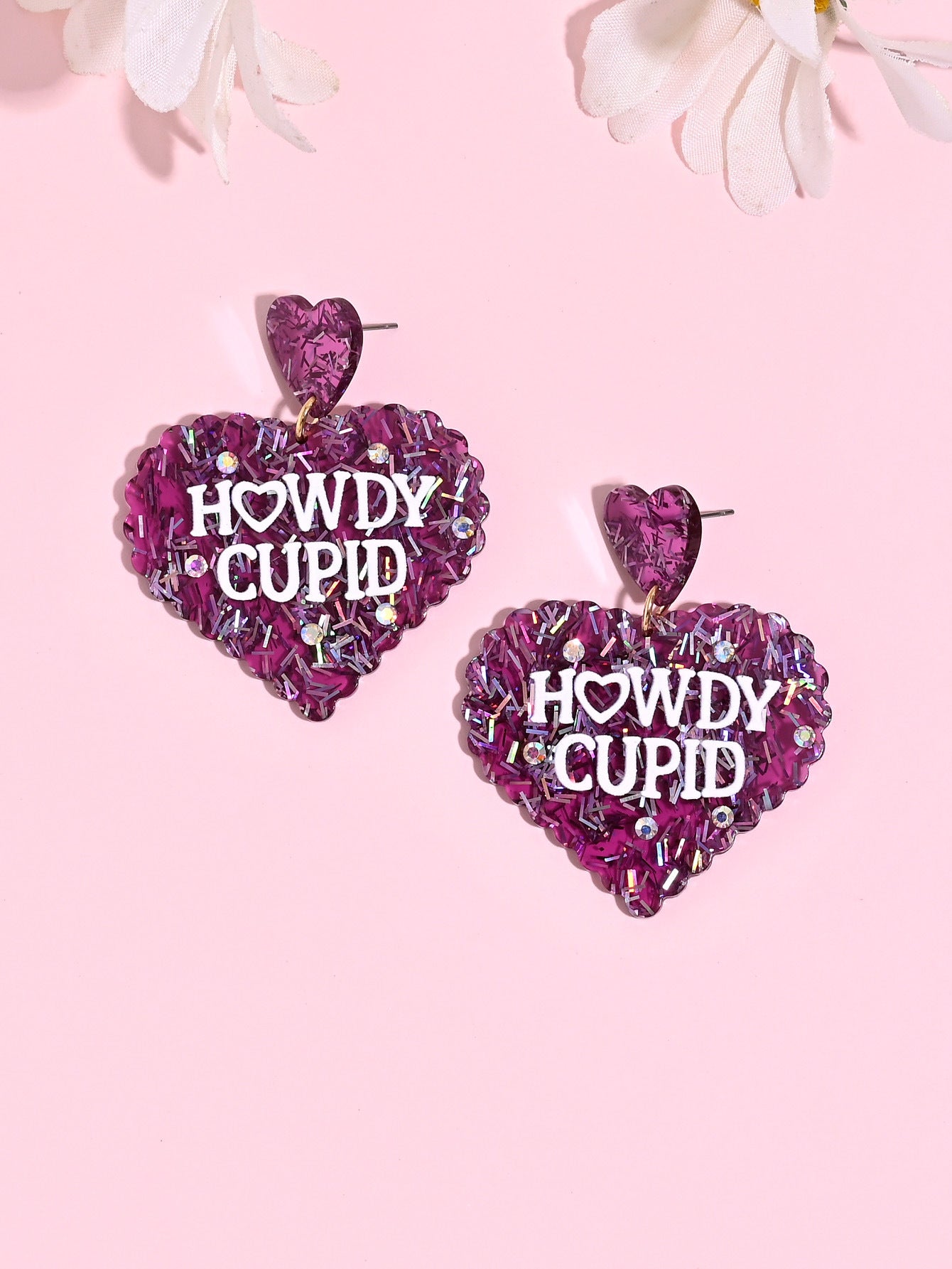 Wholesale Acrylic Heart Earrings