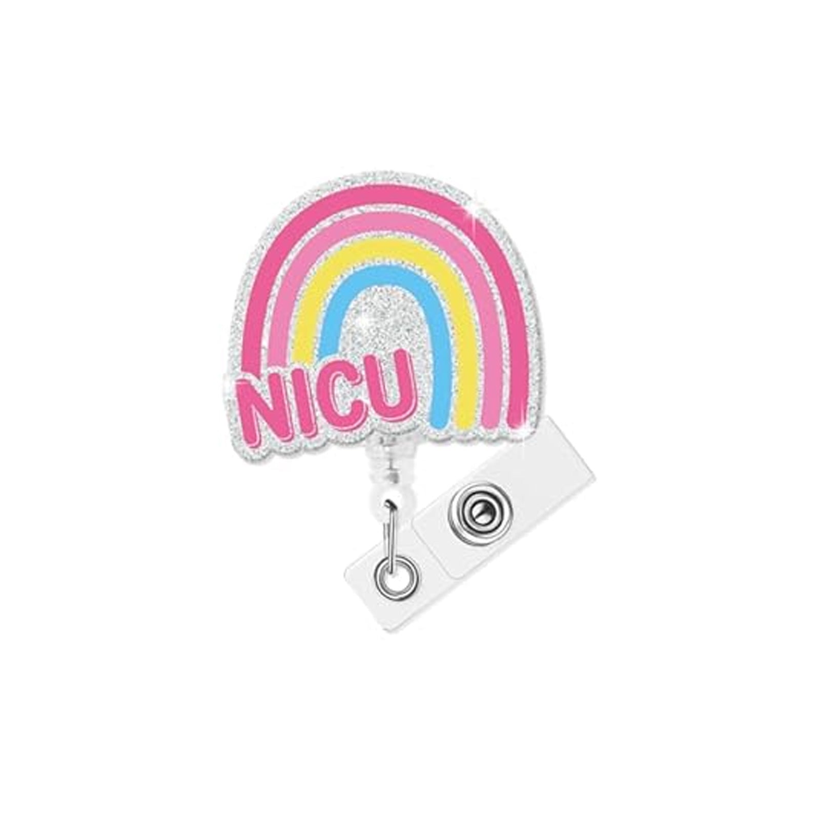 Wholesale Acrylic Retractable Badge Reel Baby Pattern for Nurse ID Card Holder Cute Gift