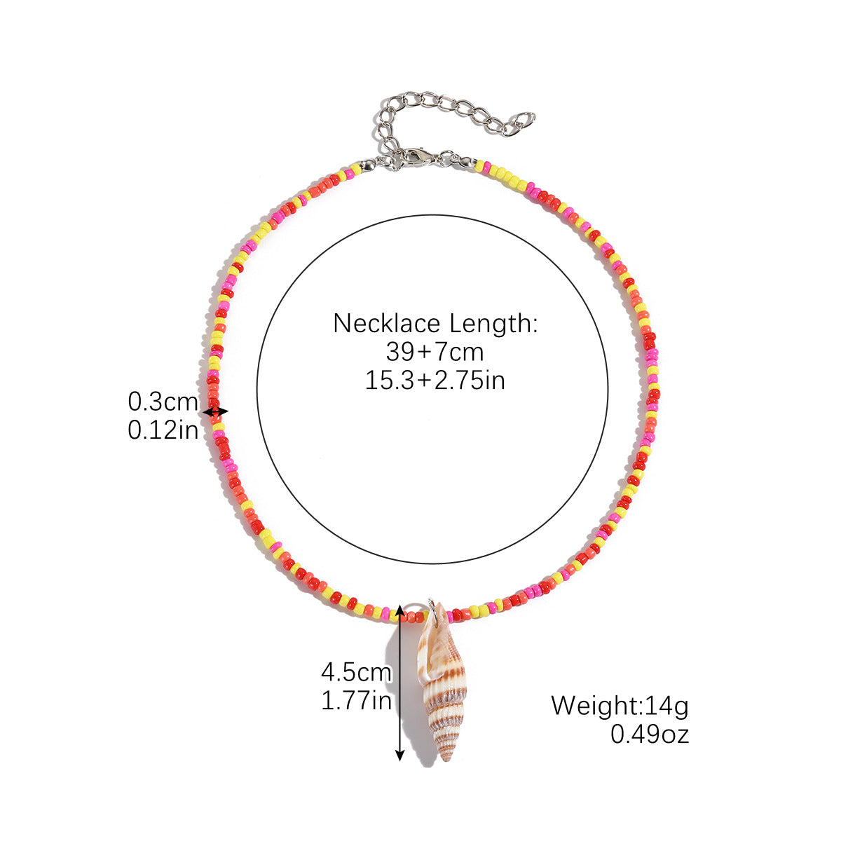 Wholesale Beach Ocean Style Fishtail Shell Pendant Necklace