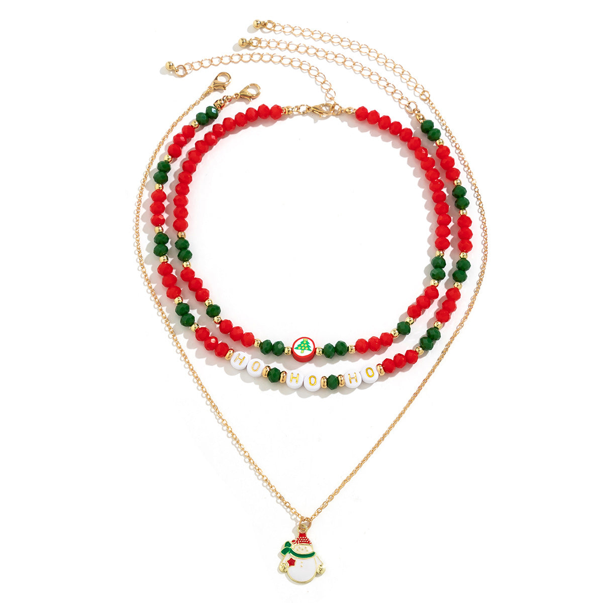 Wholesale Christmas Snowman Beaded Necklace Choker Necklaces ACC-NE-XueRou011