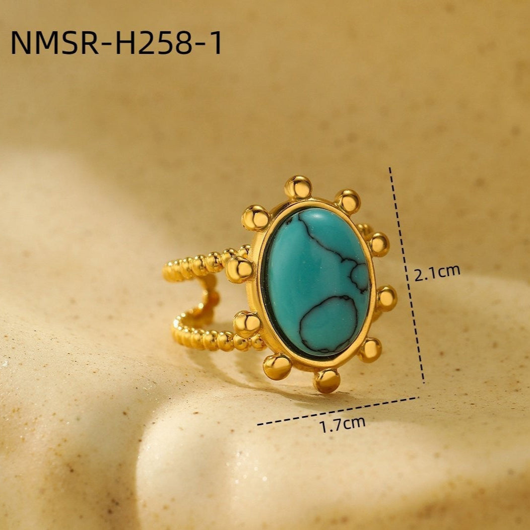 Wholesale Retro Eye of Horus Accessories Light Luxury Open  Stainless Steel Ring