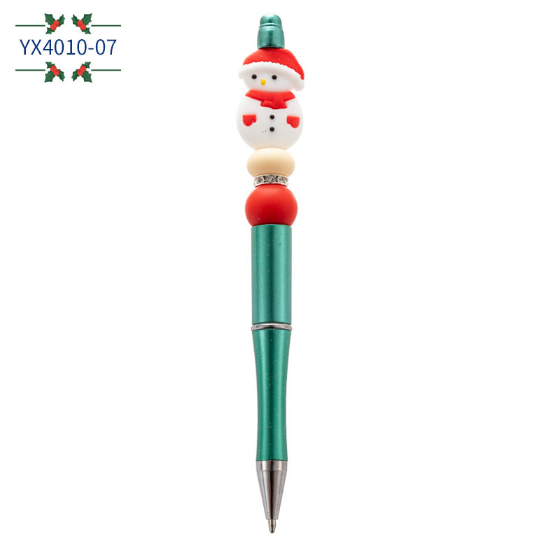 Wholesale Christmas beaded pen creative DIY  bead ballpoint pen