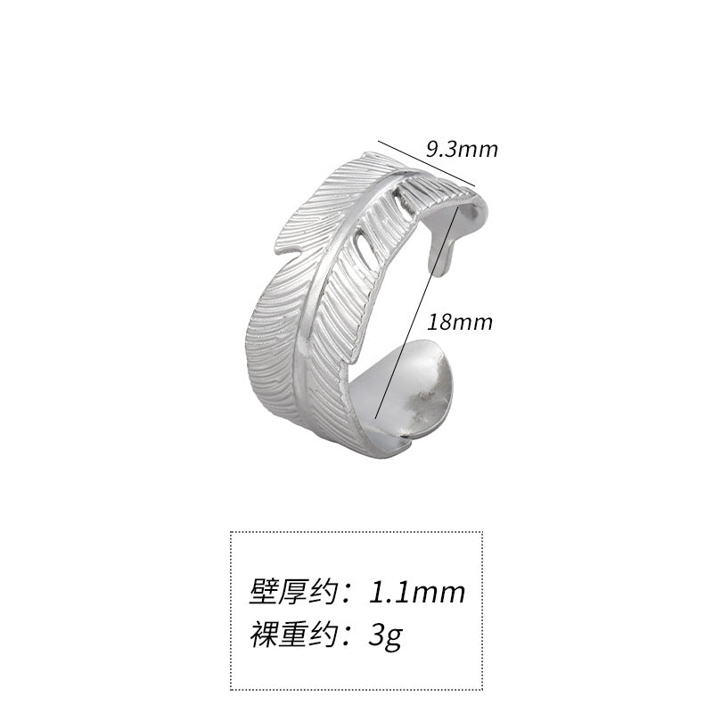 Wholesale titanium steel crown opening non-fading niche ring