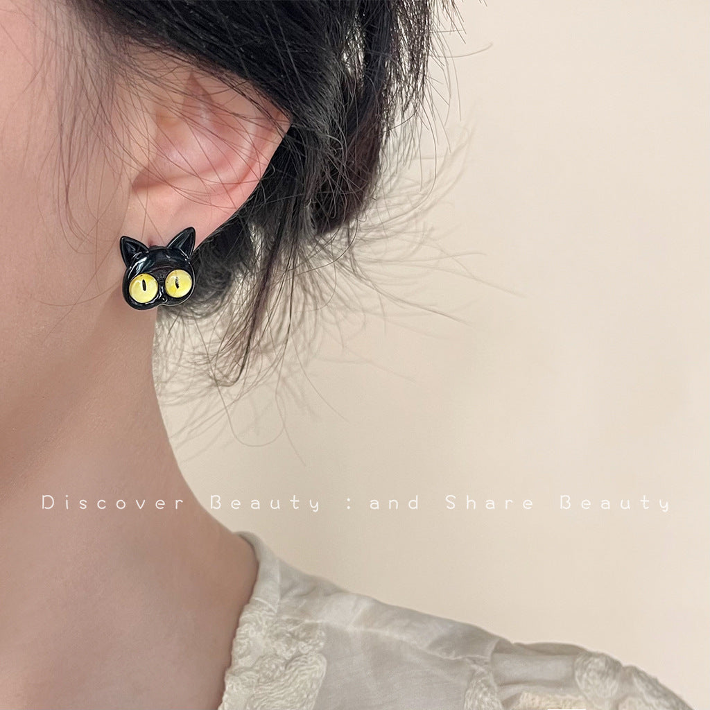 Wholesale  Black Oil Drop Earrings