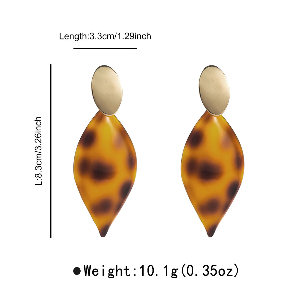 Wholesale Geometric Leopard Print Earrings Retro Niche Temperament Earrings