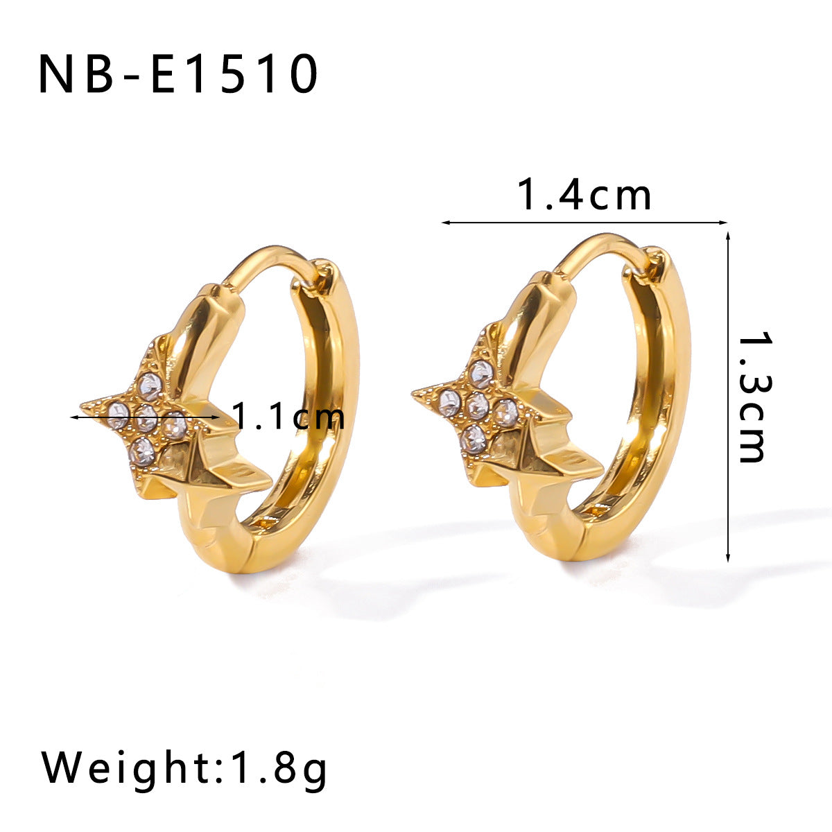 Wholesale  Stainless Steel Earrings 18K Gold Earrings Set