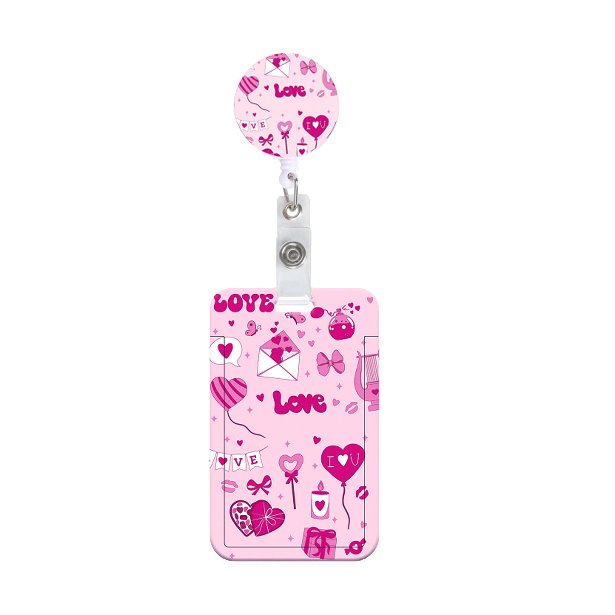 Wholesale retractable name tag  Valentine' s Day LOVE Badge Reels
