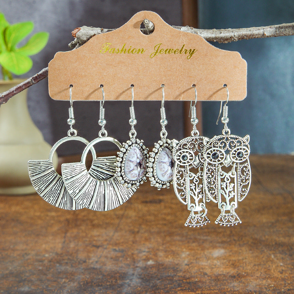 Wholesale Bohemian Big Circle Leaf Long Tassel Earrings Alloy - Stylish Jewelry Accessory