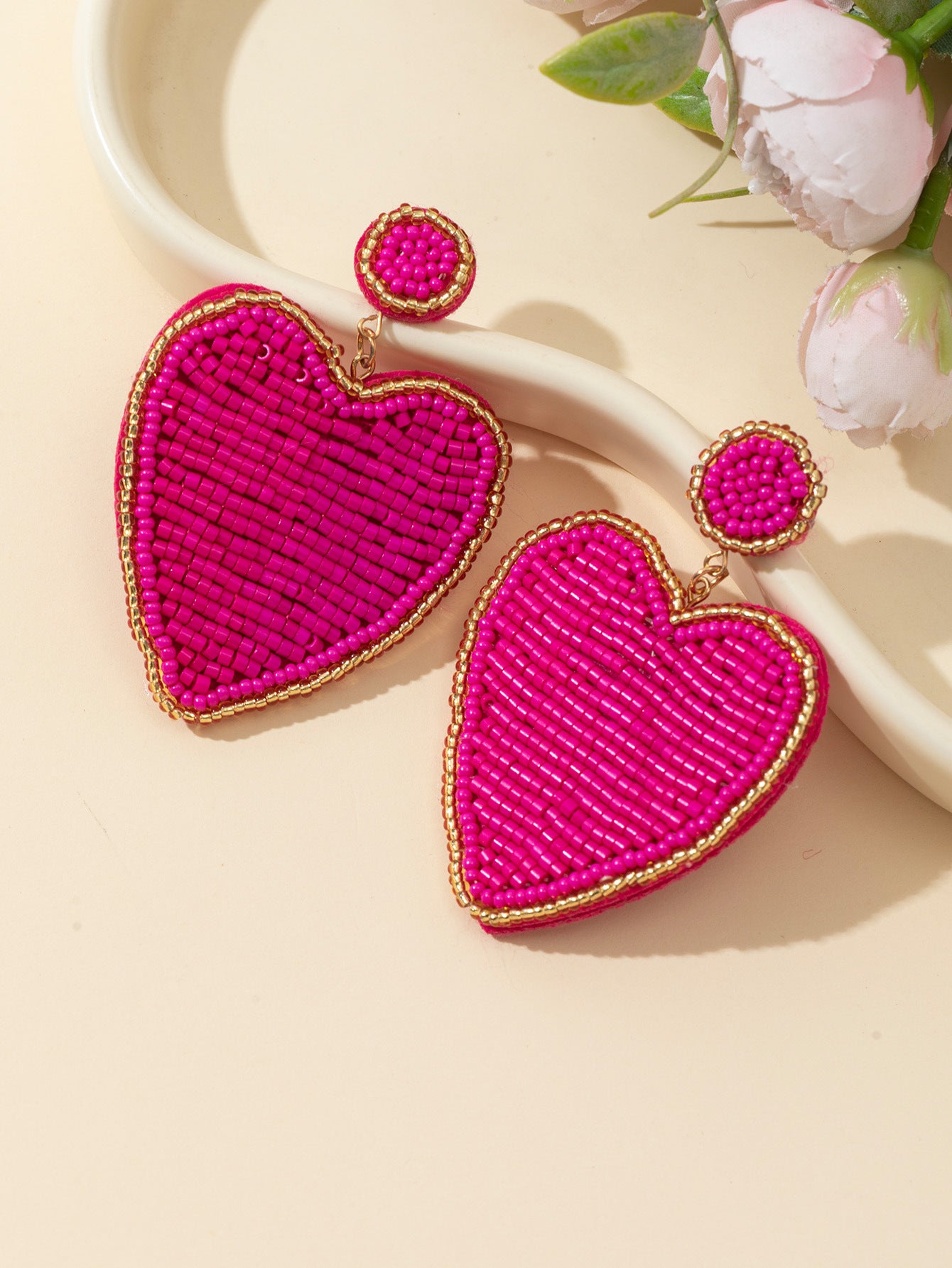Wholesale Love Rice Bead Valentine's Day Earrings