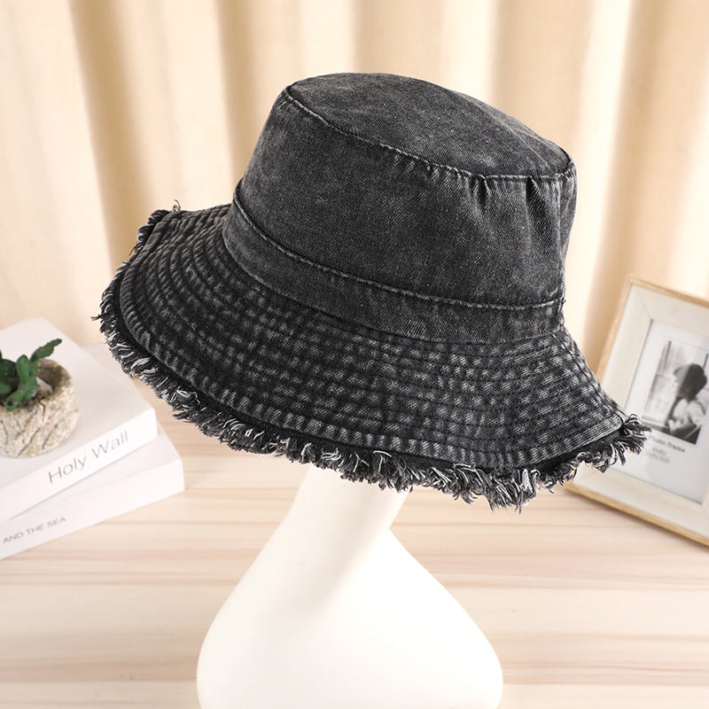 Wholesale Retro contrast color denim bucket hat