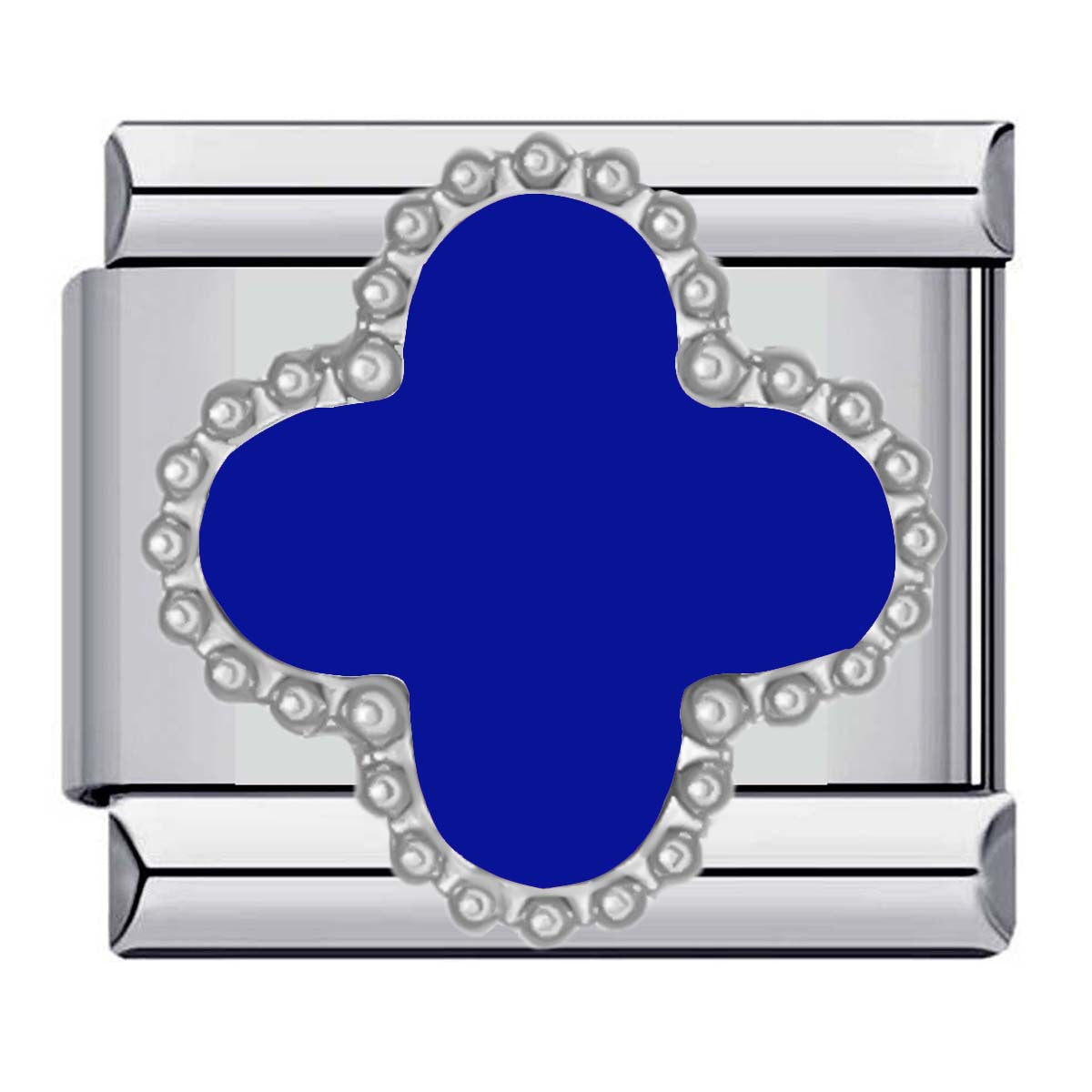 Wholesale Italian Charm Four-leaf Clover Titanium Steel  Matching ing DIY Charms