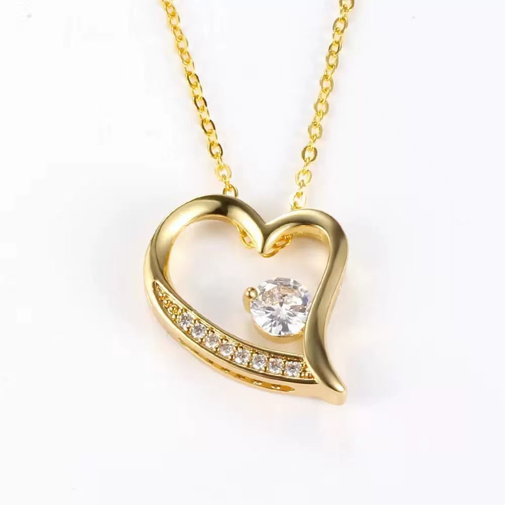 Wholesale Stainless Steel Light Luxury   Minimalist Openwork Heart Choker