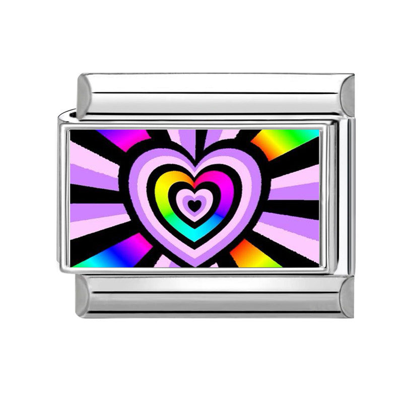 Wholesale Trendy DIY Modular Bracelet Stainless Steel Flower Heart Letter Charms Boutique Resale