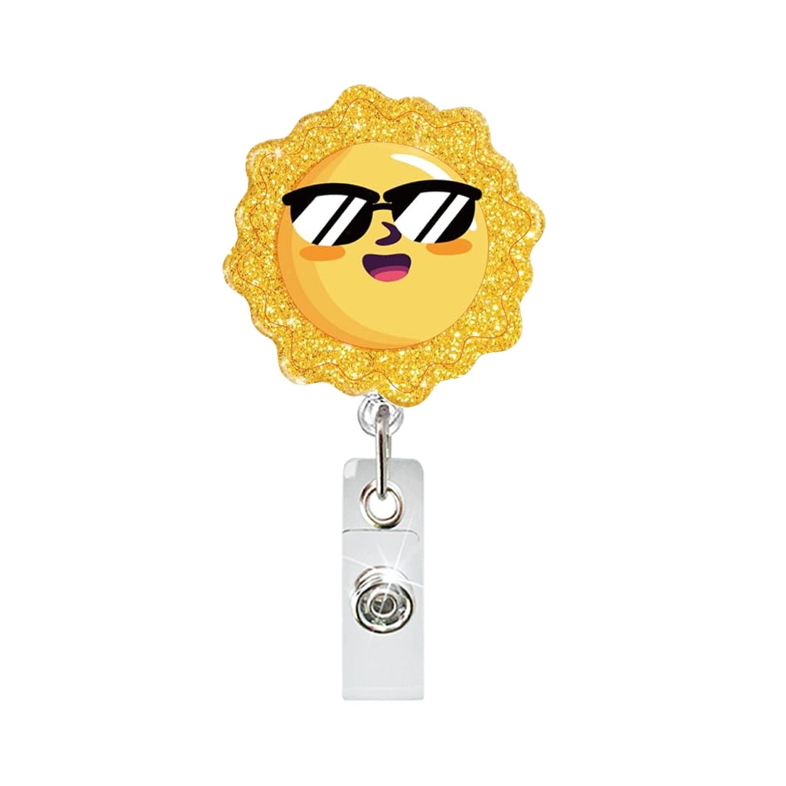 Wholesale Ocean-Themed Acrylic Retractable ID Badge Reel - nut Tree Dolphin Sea Turtle Design,  Office Gift
