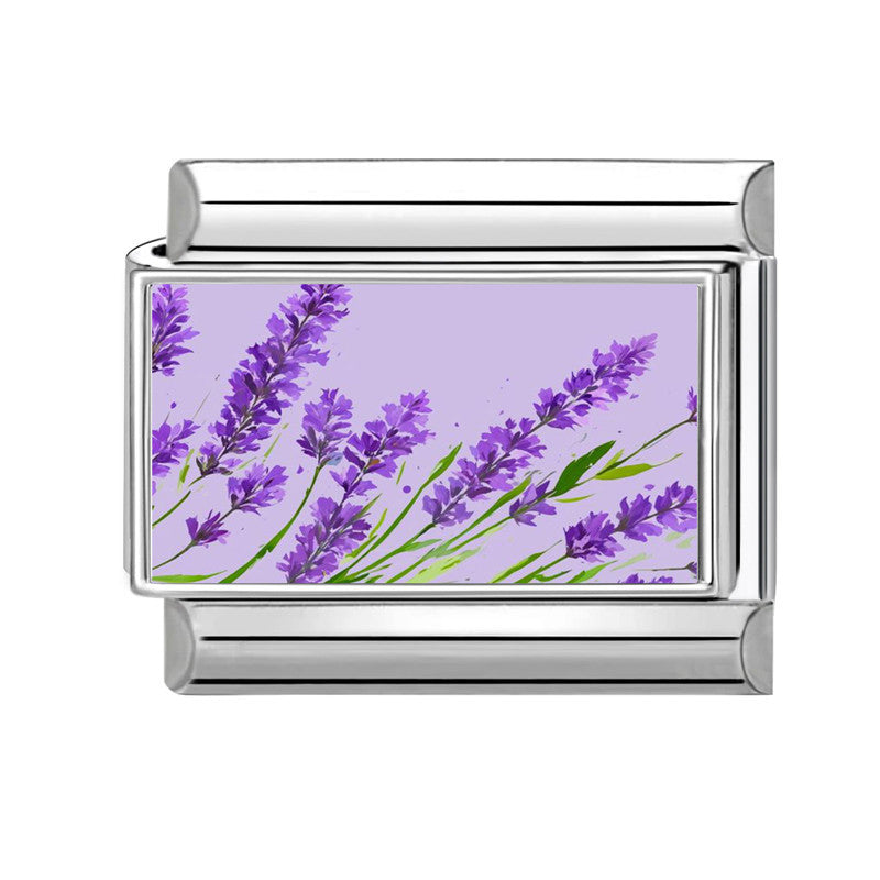 Wholesale Italian Charm Bracelet 9mm DIY Splicing Flower Stainless Steel Composable Bracelet