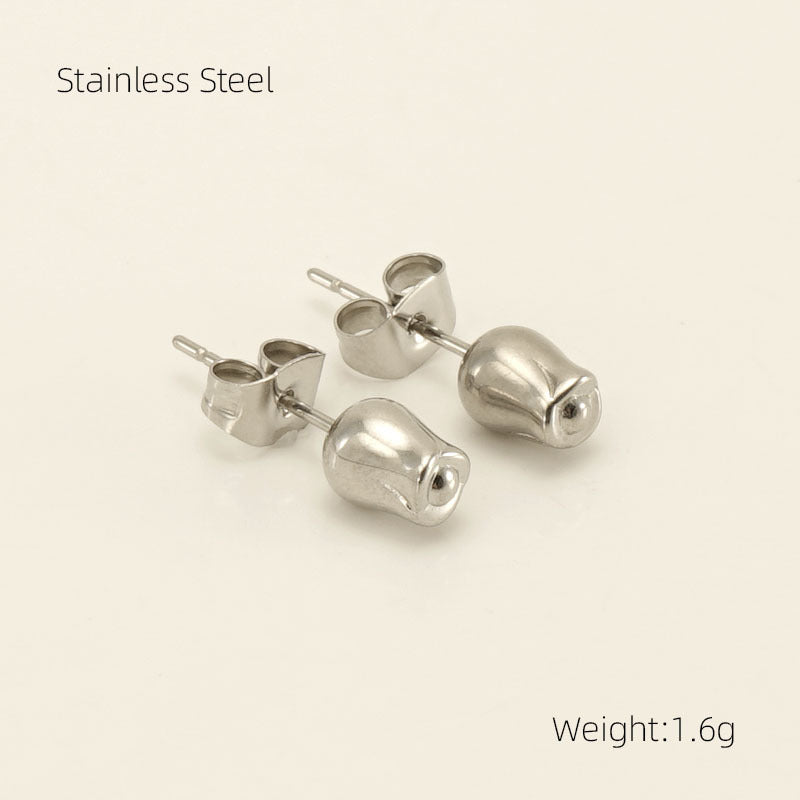 Wholesale  stainless steel pearl earrings luxury high-end earrings