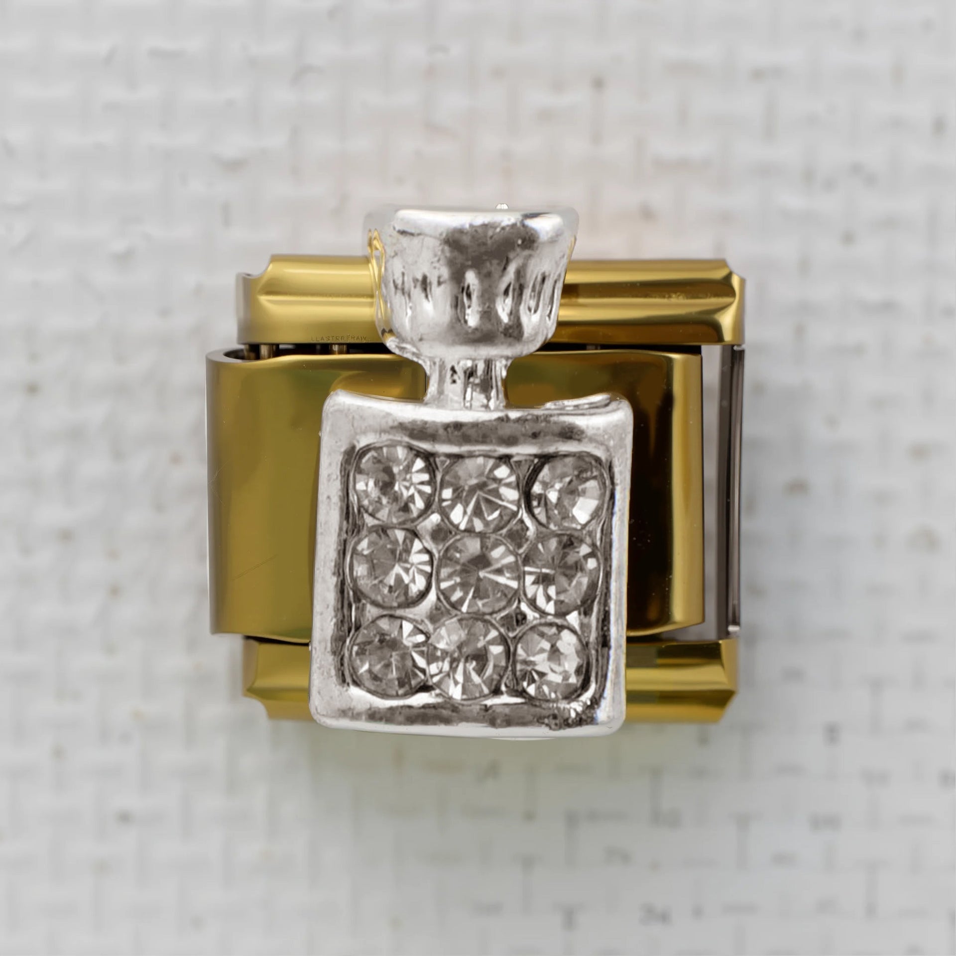 Wholesale 5pcs Italian Charm Bracelet 9mm DIY Splicing Perfume Bottle Bear Stainless Steel Composable Bracelet