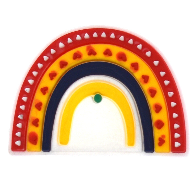 Wholesale Random 100pcs Cartoon Rainbow PVC Soft Rubber Shoe Buckle Decoration ACC-SC-RYY065
