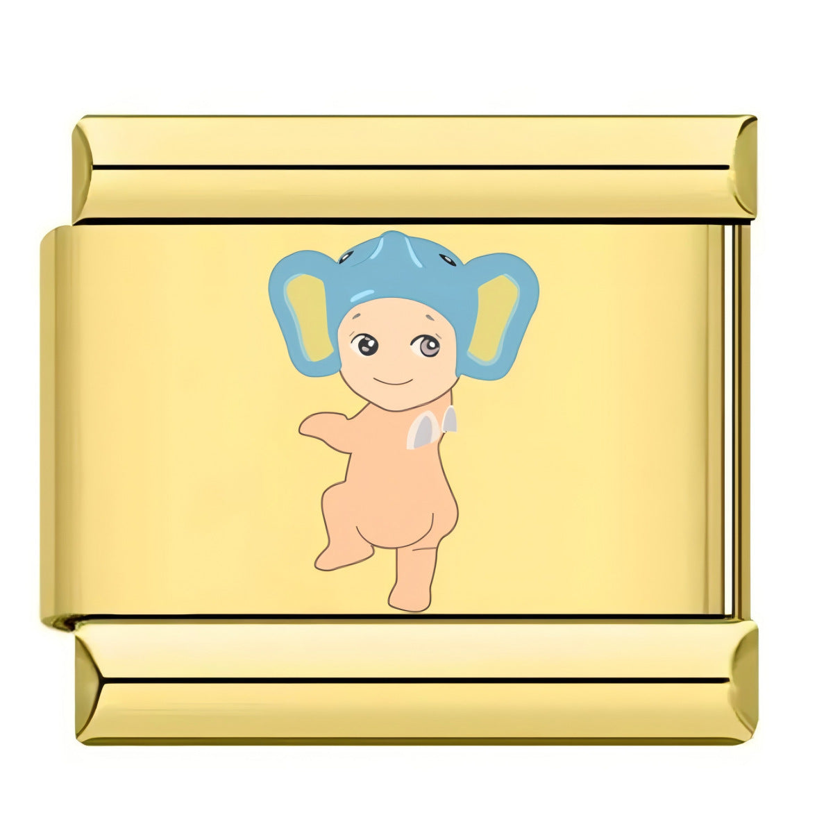 Wholesale 10pcs Italian Charm Bracelet 9mm DIY Splicing Cartoon Cute Stainless Steel Composable Bracelet