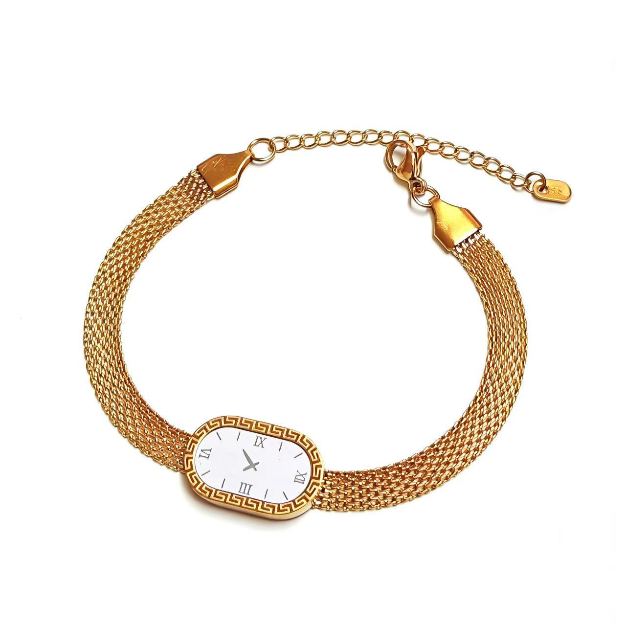 Wholesale Floral Design Hollow Mesh Watch Bracelet in Titanium Steel for Women Everyday Wear Fashion Accessory