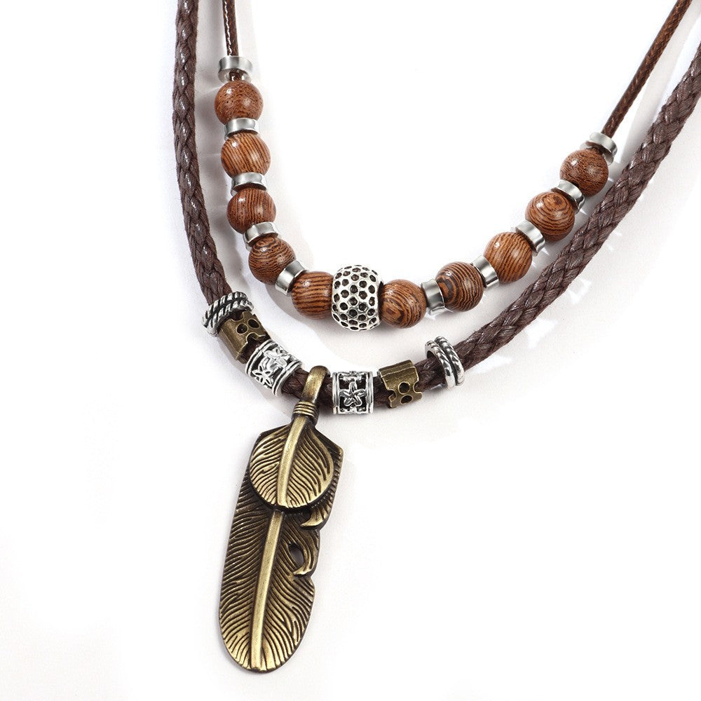 Wholesale  Double-layer Winding Necklace Clavicle Chain
