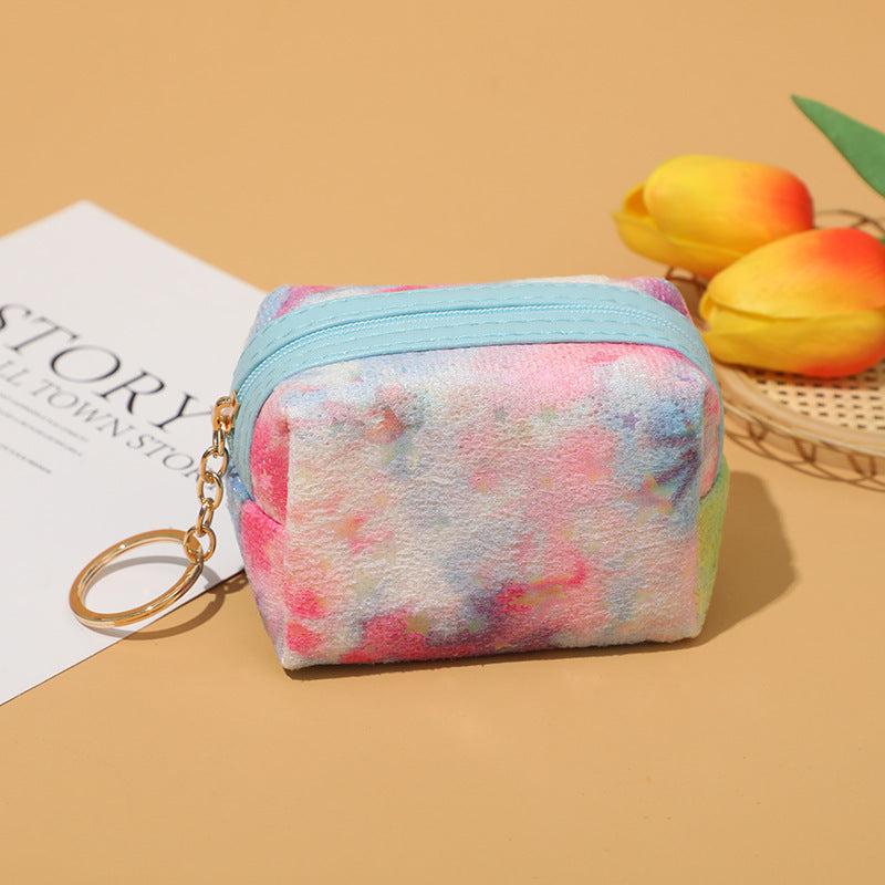 Wholesale Tie Dye Polyester Coin Purse Keychain Keychain Wallet ACC-KC-YouMei001