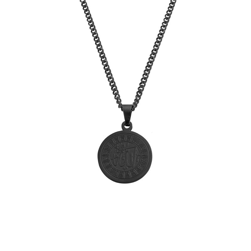 Wholesale  Titanium Steel Round Sweater Chain Pendant Necklace