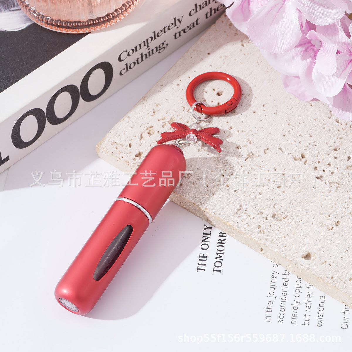 Wholesale 5ml aluminum tube perfume dispenser Keychains